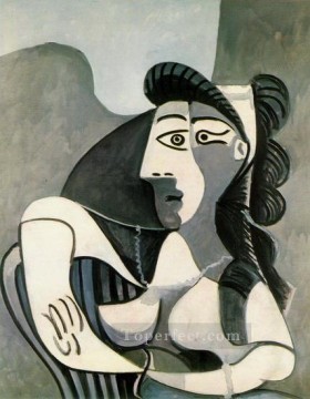  air - Woman in an Armchair Bust 1962 cubist Pablo Picasso